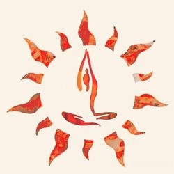 Grafika symbolizujaca rownowage i spokoj w jodze